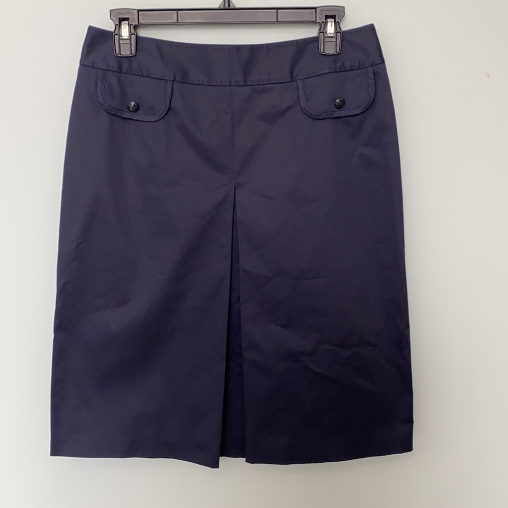 NWT Brooks Brothers Navy Pleat A Line Skirt Size 6 - Picture 2 of 6